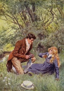 Illustration til The Amateur Gentleman af Jeffery Farnol (farve litho)