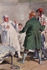 Illustration til The Pickwick Papers af Charles Dickens (farvelitografi) af Charles Edmund (after) Brock
