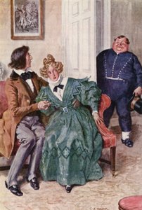 Illustration til The Pickwick Papers af Charles Dickens (farvelitografi) af Charles Edmund (after) Brock