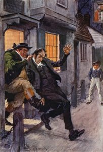 Illustration til The Pickwick Papers af Charles Dickens (farvelitografi) af Charles Edmund (after) Brock