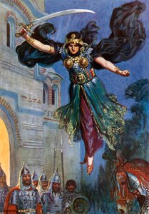 "De blev alle ubevægelige, hvor de stod" (farvelitografi) af Charles Edmund (after) Brock