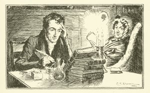 Charles Lamb, med sin søster, Mary (gravering) af Charles Edmund Brock