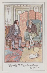 Illustration til Emma af Jane Austen (farve litho) af Charles Edmund Brock