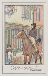 Illustration til Emma af Jane Austen (farve litho) af Charles Edmund Brock
