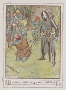 Illustration til Ivanhoe af Sir Walter Scott (farve litho) af Charles Edmund Brock