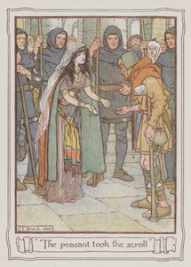 Illustration til Ivanhoe af Sir Walter Scott (farve litho) af Charles Edmund Brock