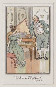 Illustration til Persuasion (farve litografi) af Charles Edmund Brock