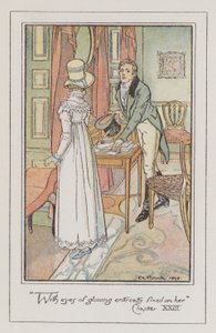 Illustration for Persuasion (farve litho) af Charles Edmund Brock