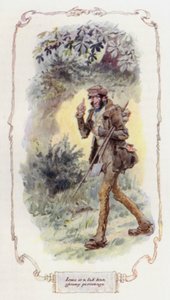 Isaac er en høj, slank, dyster person (farve litho)