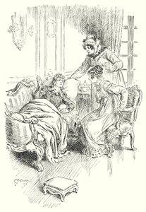 Nyheder fra slaget (litografi) af Charles Edmund Brock