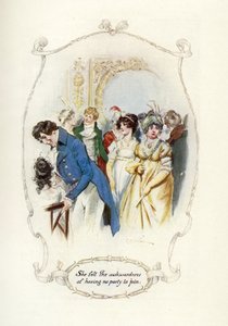 Hun følte det akavet ved ikke at have noget parti at deltage i, 1907 (illustration) af Charles Edmund Brock
