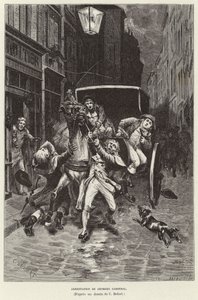 Arrestation af Georges Cadoudal. Arrestation af Georges Cadoudal, bretonsk royalistisk oprører, Paris