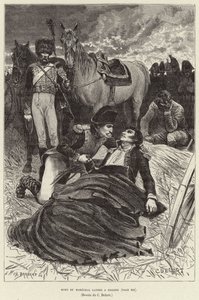 Mort du Marechal Lannes a Essling; Napoleon og den døende marskal Lannes i slaget ved Aspern-Essling, Østrig