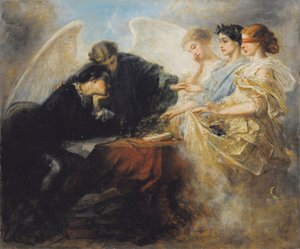 Ung mand ved korsvejen, 1856