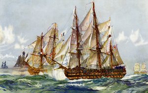 Indtagelse af Duguay Trouin (Uforsonlig) efter Trafalgar, 1805