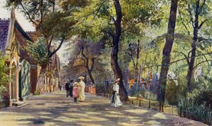 London Zoo: Parrot and Elephant Houses (farve litho)