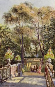 London Zoo: Tunnel, fra Canal Bridge (farve litho) af Charles Edwin Flower