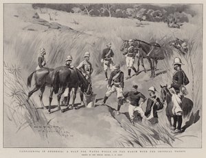 Kampagne i Rhodesia, et stop for vand, mens de var på marts med de kejserlige tropper