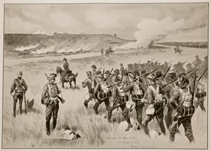 City of London Imperial Volunteers, der støttede general Hamiltons venstre flanke i kampen ved Doornkop den 29. maj 1900 af Charles Edwin Fripp