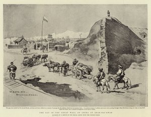 Kløften i den kinesiske mur ved Shan-Hai-Kwan af Charles Edwin Fripp