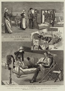 Med Sir Gerald Graham i Suakim, på hospitalsskibet Ganges af Charles Edwin Fripp