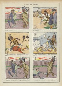 I apachernes land. Illustration til Le Rire af Charles Emile Egli