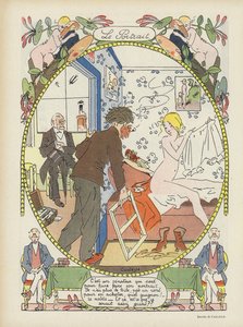 Portrættet. Illustration til Le Rire af Charles Emile Egli