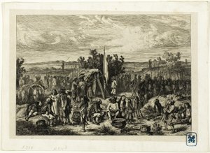 En royalistisk lejrplads af Charles Emile Jacque