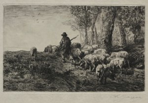 En flok svin af Charles Emile Jacque