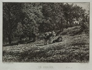 En frugthave. af Charles Emile Jacque