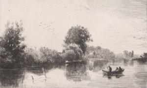 Bords-de-la-Marne, ca. 1862. af Charles Emile Jacque
