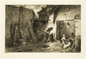 Gårdsplads af Charles Emile Jacque
