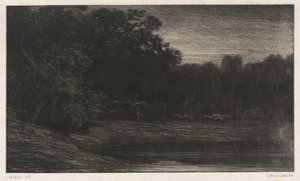 Hjortejagt af Charles Emile Jacque