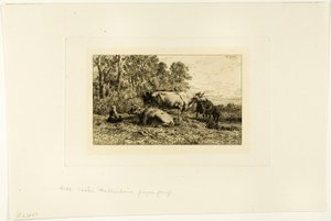 hollandske køer af Charles Emile Jacque