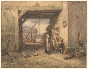 En bondegård af Charles Emile Jacque