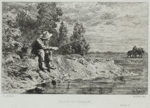 Fiskeri. af Charles Emile Jacque