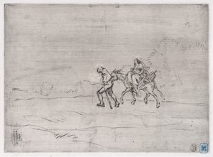 Flyvning til Egypten, 1848. af Charles Emile Jacque