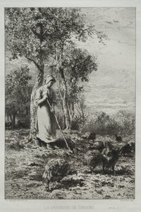 Tyrkiernes vogter af Charles Emile Jacque
