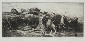 Vandingsstedet af Charles Emile Jacque