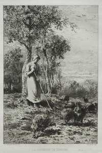 Tyrkiets keeper. af Charles Emile Jacque