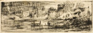 Landskab af Charles Emile Jacque