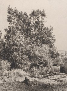 Landskab, 1864. af Charles Emile Jacque
