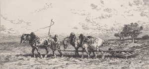 Rullen, 1868. af Charles Emile Jacque