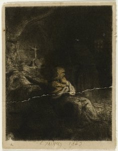 Munk ved bøn af Charles Emile Jacque
