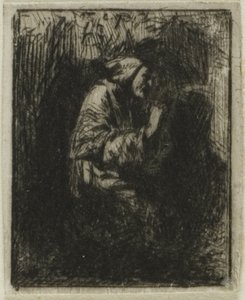 Munk ved bøn af Charles Emile Jacque