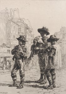 Pifferaris, 1864. af Charles Emile Jacque