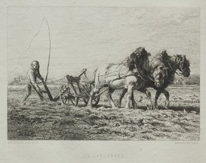 Pløjning af Charles Emile Jacque