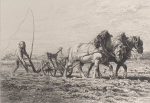 Pløjning, 1864. af Charles Emile Jacque