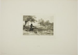 Stangfiskeri af Charles Emile Jacque