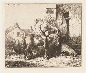 Kro dør af Charles Emile Jacque